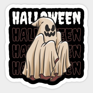 Rustic Elegance: Brown Halloween Costume Sticker